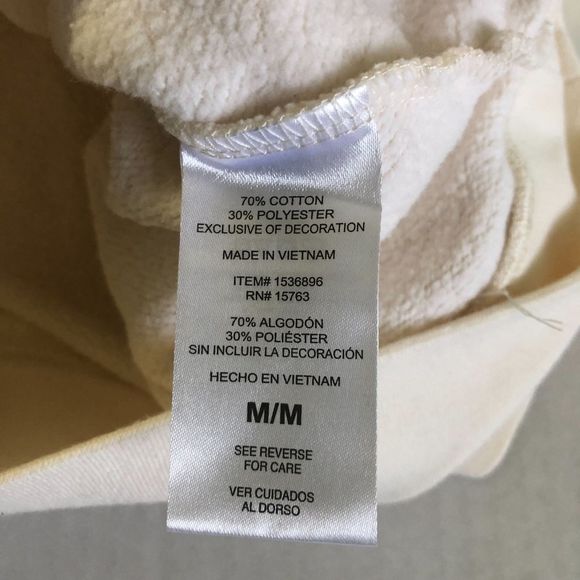 Champion Soft Suede Fleece Crewneck Sweatshirt Sweater Natural Women's Medium - Picture 7 of 9